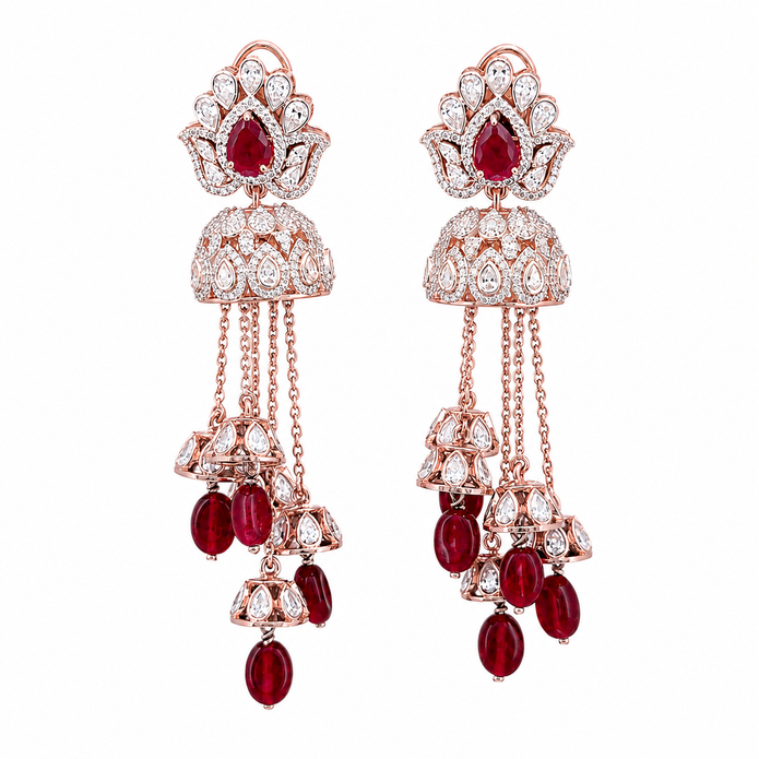 11.95 CTW Lab Grown Diamond Hoop & Drop Earrings in 10K, 14K & 18K Gold |E01147
