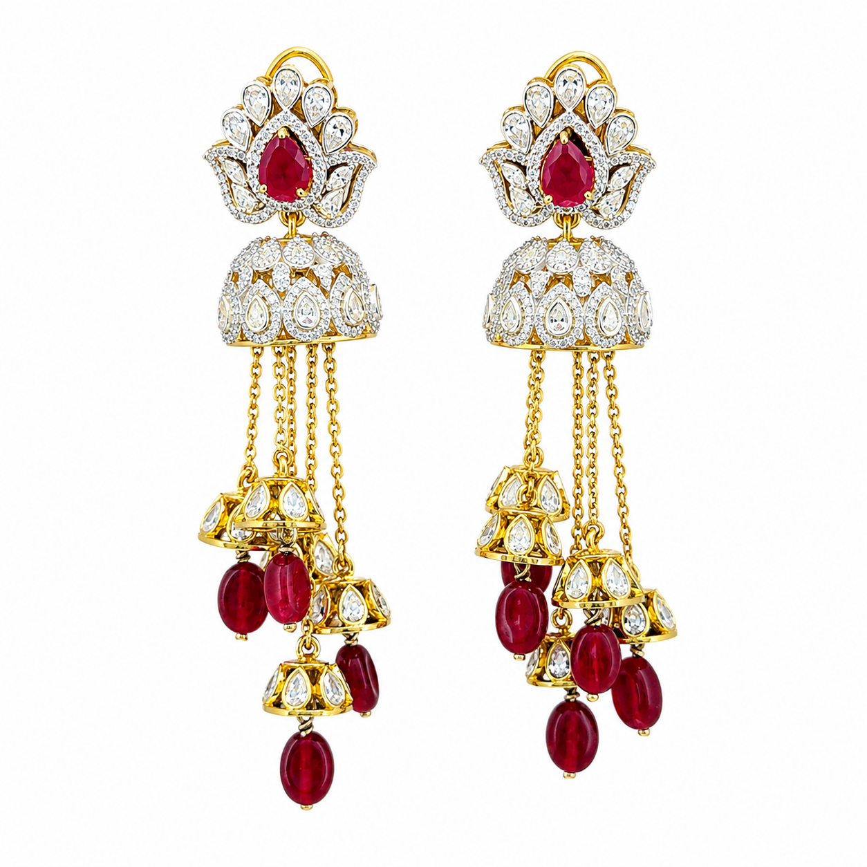11.95 CTW Lab Grown Diamond Hoop & Drop Earrings in 10K, 14K & 18K Gold |E01147