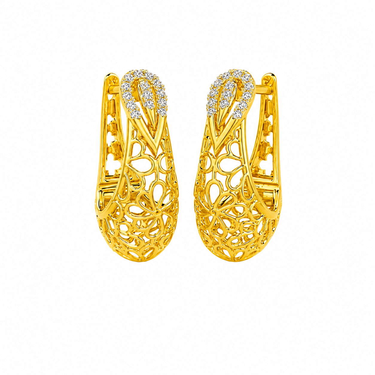 0.20 TCW Lab Grown Diamond Daily Wear Earrings in 10K, 14K & 18K Gold |E01186