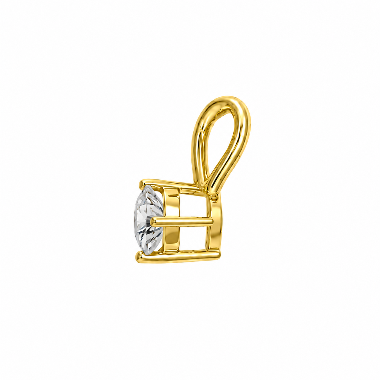 0.40 TCW Lab Grown Diamond Stud Pendants in , 14K & 18K Gold |P01015
