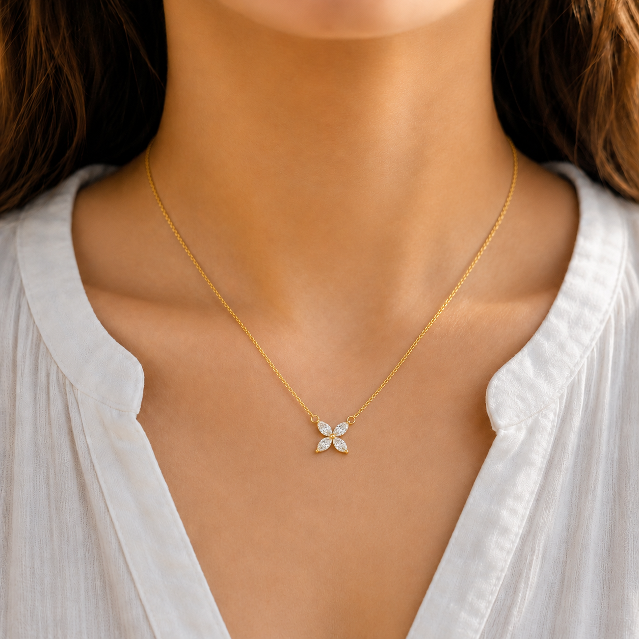 3.05 TCW Lab Grown Diamond Pendant Sets in 14K & 18K Gold | P01389