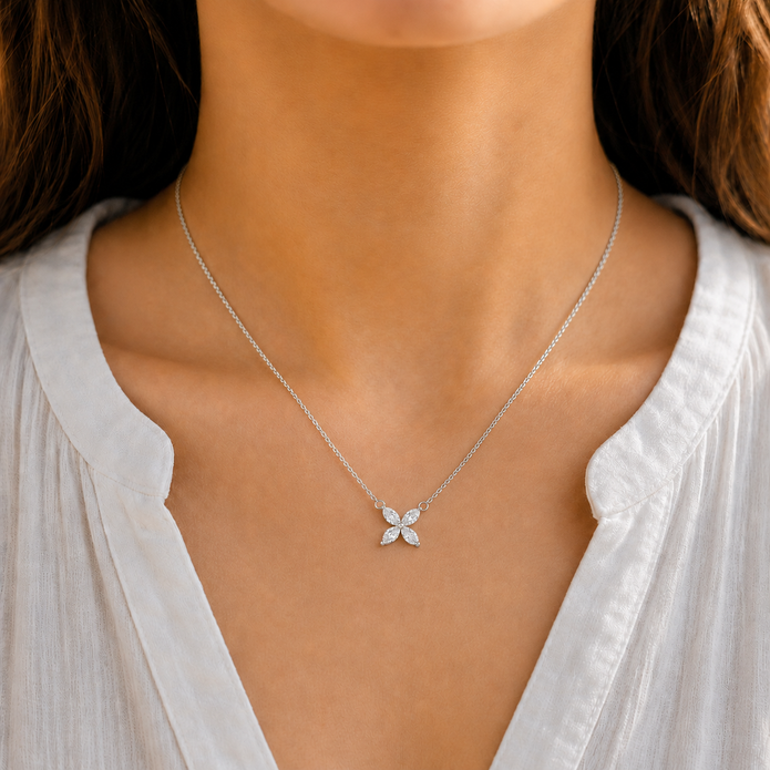 3.05 TCW Lab Grown Diamond Pendant Sets in 14K & 18K Gold | P01389