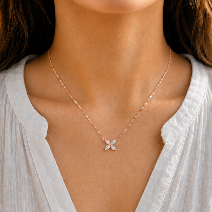 3.05 TCW Lab Grown Diamond Pendant Sets in 14K & 18K Gold | P01389