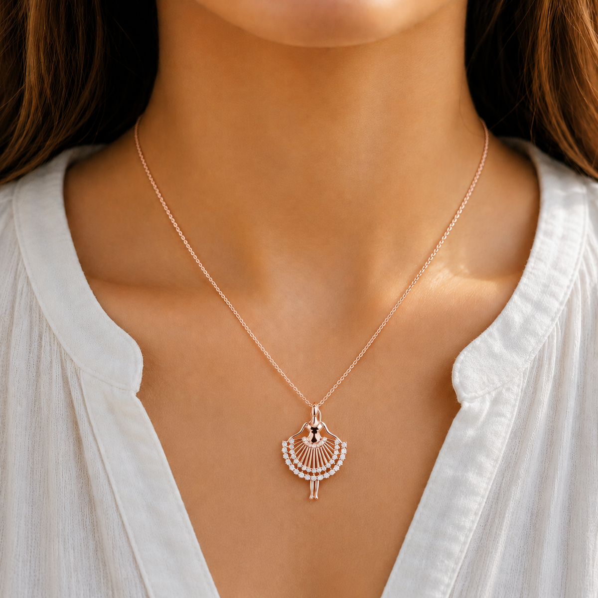 0.55 TCW Lab Grown Diamond Diamond Pendants in 14K & 18K Gold | P01410