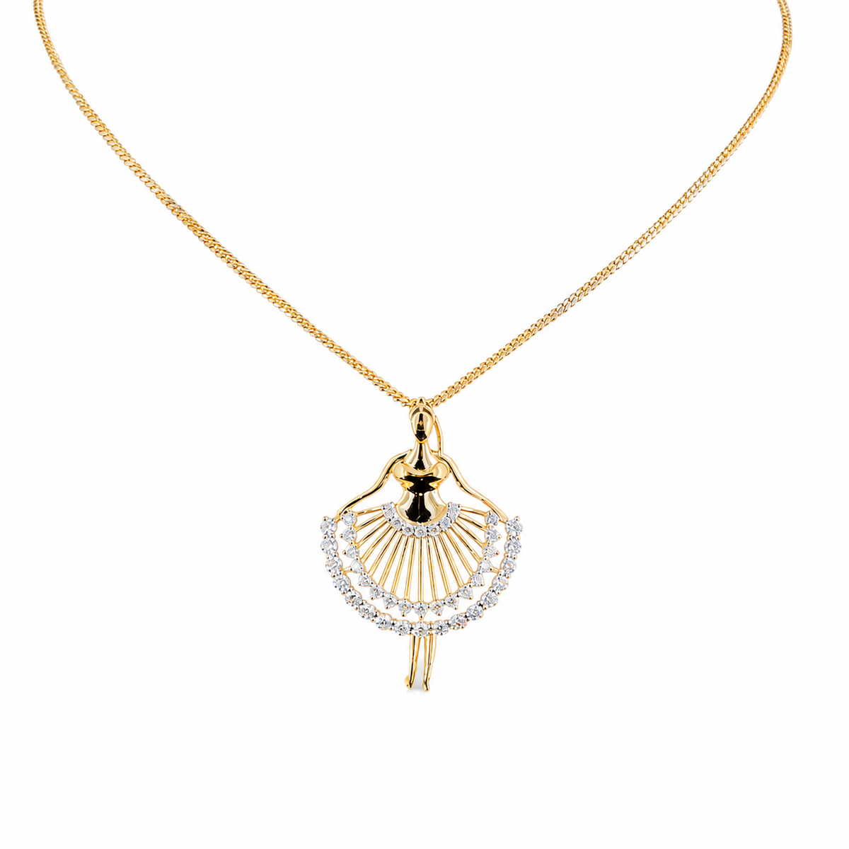 0.55 TCW Lab Grown Diamond Diamond Pendants in 14K & 18K Gold | P01410