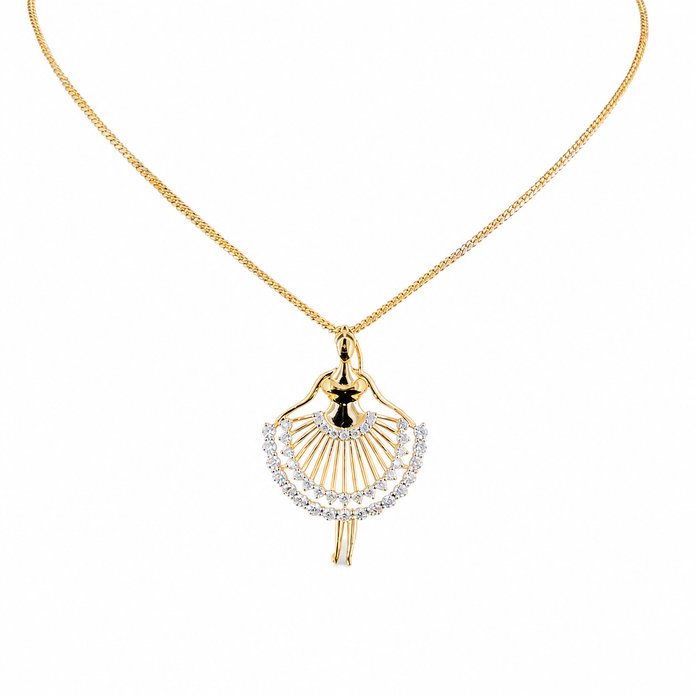 0.55 TCW Lab Grown Diamond Diamond Pendants in 14K & 18K Gold | P01410