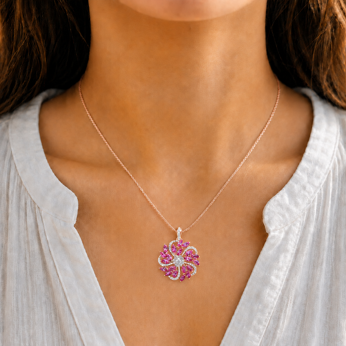 4.00 CTW Lab Grown Diamond Diamond Pendants in 14K & 18K Gold | P01415
