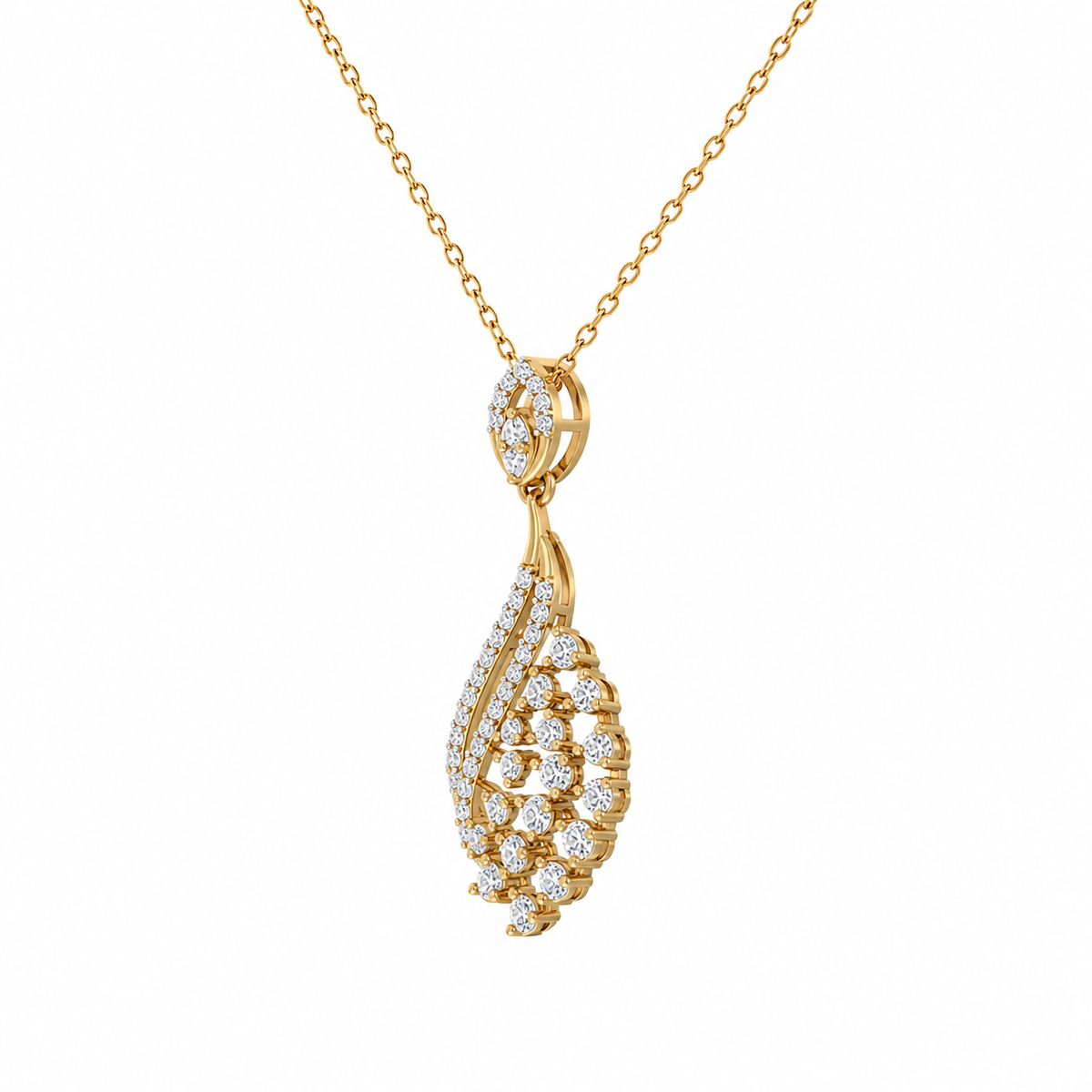 1.10 TCW Lab Grown Diamond Diamond Pendants in 14K & 18K Gold | P01420