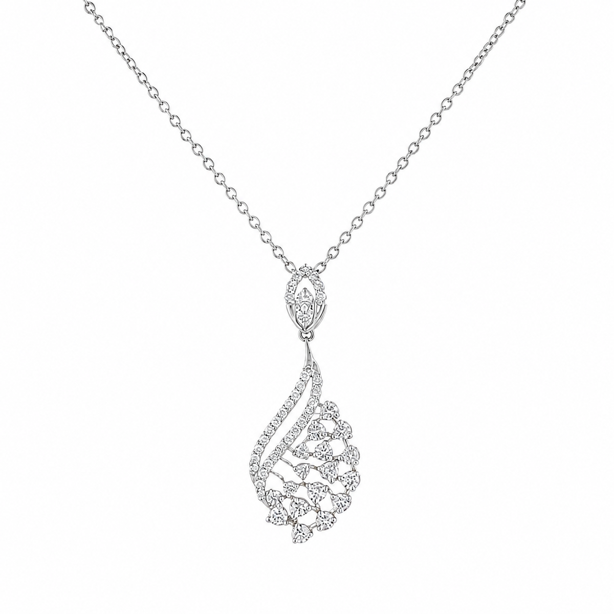 1.10 TCW Lab Grown Diamond Diamond Pendants in 14K & 18K Gold | P01420