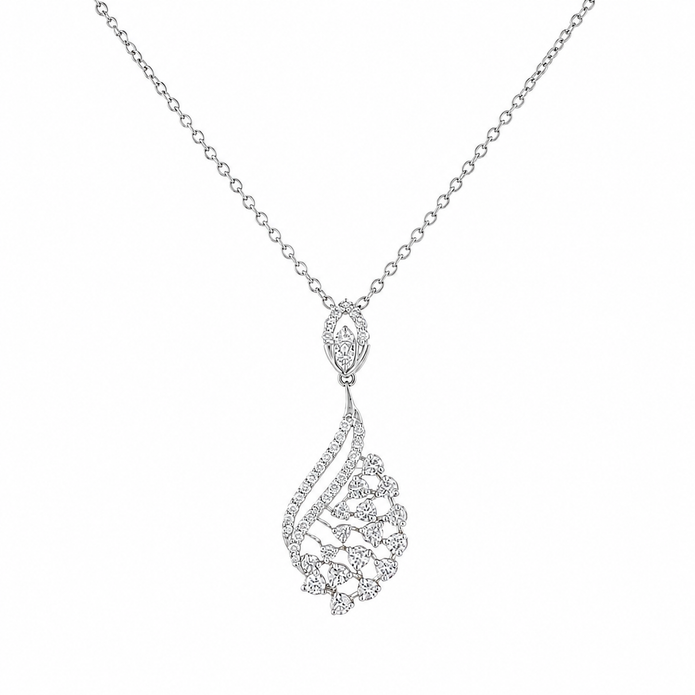 1.10 TCW Lab Grown Diamond Diamond Pendants in 14K & 18K Gold | P01420