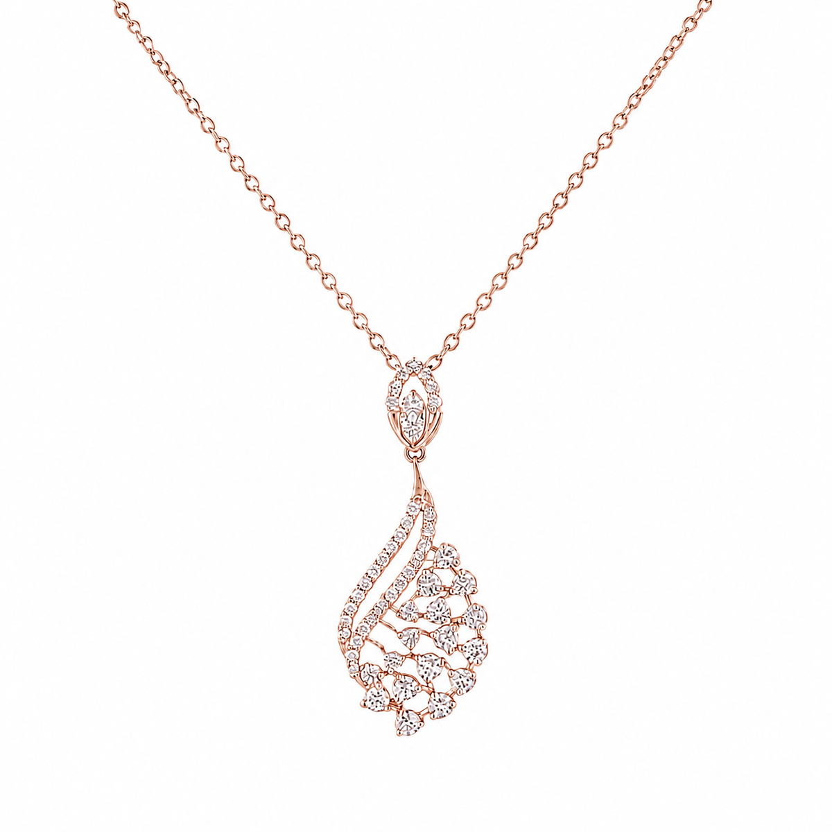 1.10 TCW Lab Grown Diamond Diamond Pendants in 14K & 18K Gold | P01420