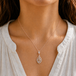 1.10 TCW Lab Grown Diamond Diamond Pendants in 14K & 18K Gold | P01420