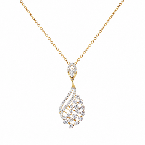 1.10 TCW Lab Grown Diamond Diamond Pendants in 14K & 18K Gold | P01420