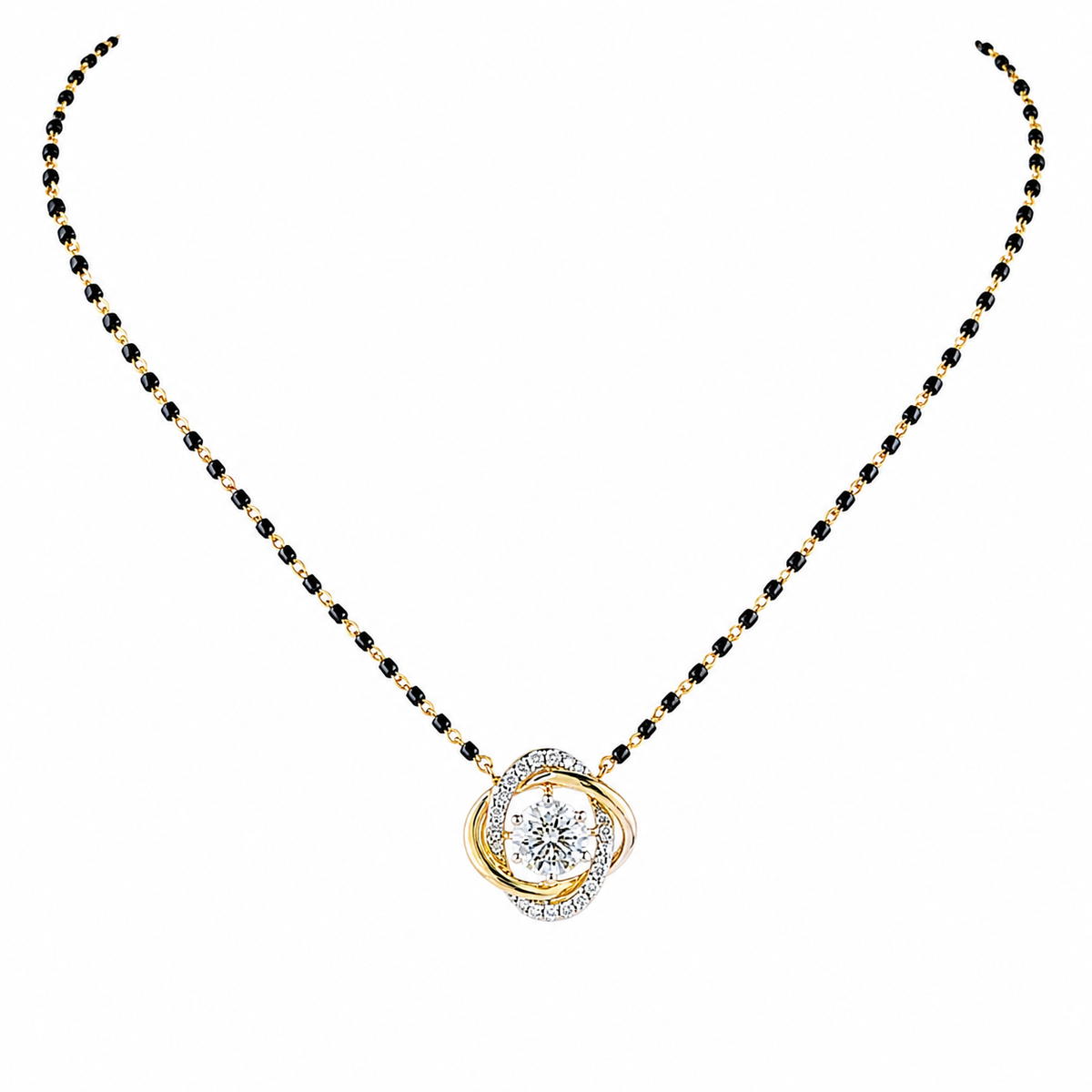 1.50 CTW Lab Grown Diamond Tanmani  / Mangalsutra in 14K & 18K Gold | P01424