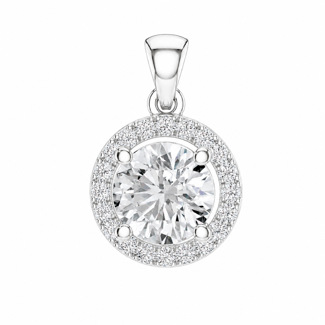 1.20 CTW Lab Grown Diamond Solitaire Pendants in 14K & 18K Gold |P01423