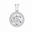 1.20 CTW Lab Grown Diamond Solitaire Pendants in 14K & 18K Gold |P01423