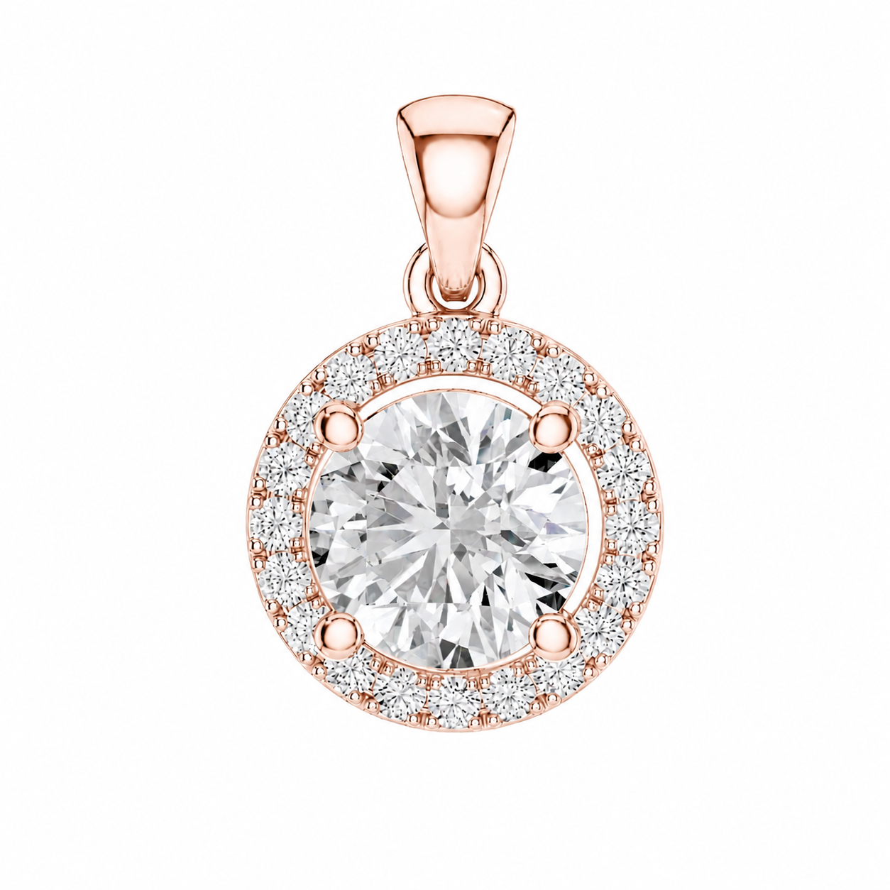 1.20 CTW Lab Grown Diamond Solitaire Pendants in 14K & 18K Gold |P01423