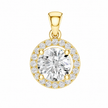 1.20 CTW Lab Grown Diamond Solitaire Pendants in 14K & 18K Gold |P01423