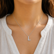 1.35 CTW Lab Grown Diamond Initial Pendants in 14K & 18K Gold | P01455