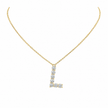 1.35 CTW Lab Grown Diamond Initial Pendants in 14K & 18K Gold | P01455