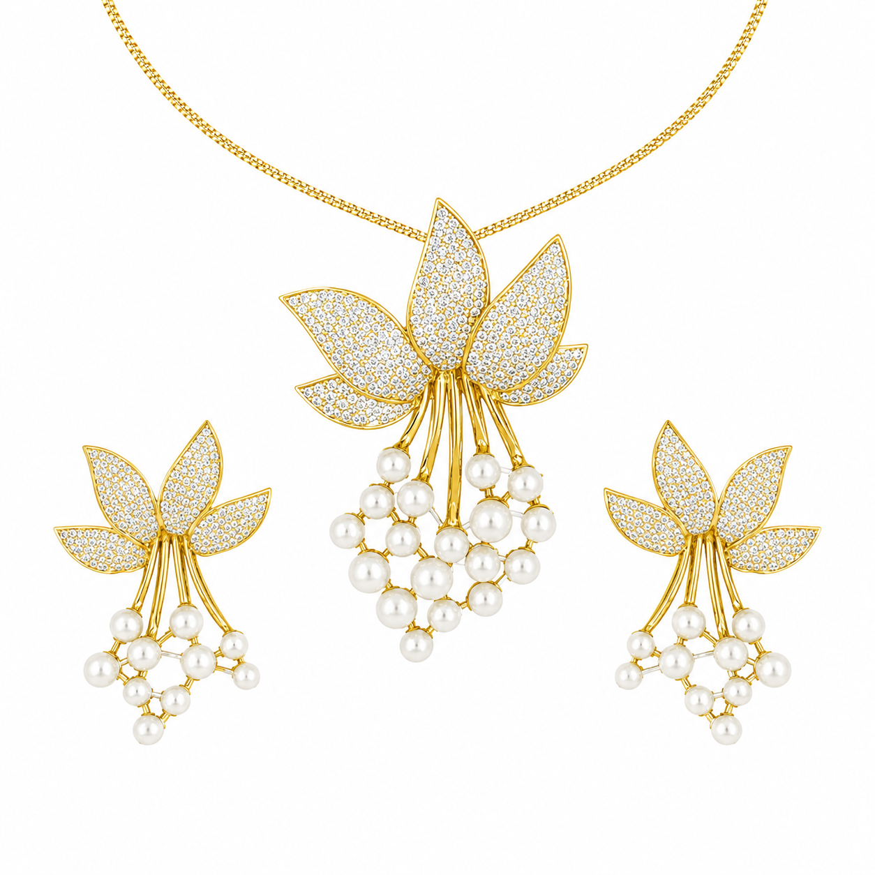 2.65 CTW Lab Grown Diamond Pendant Sets in 14K & 18K Gold | PS0259