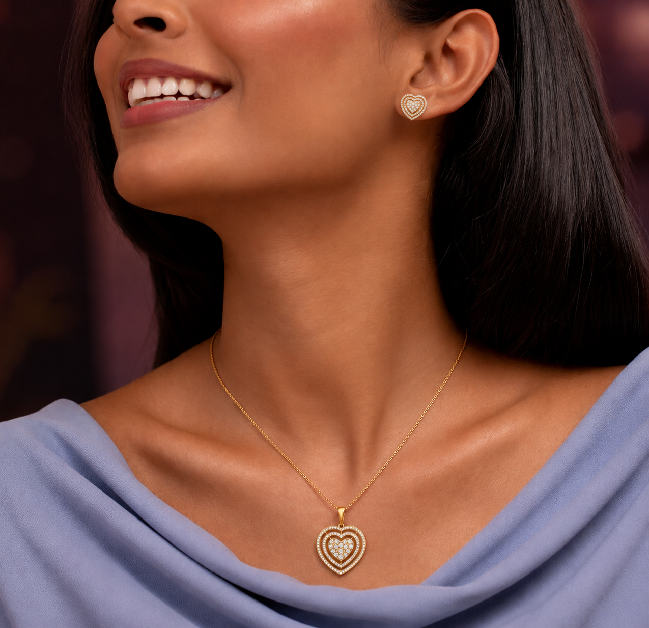 2.05 TCW Lab Grown Diamond Pendant Sets in 14K & 18K Gold | PS0261