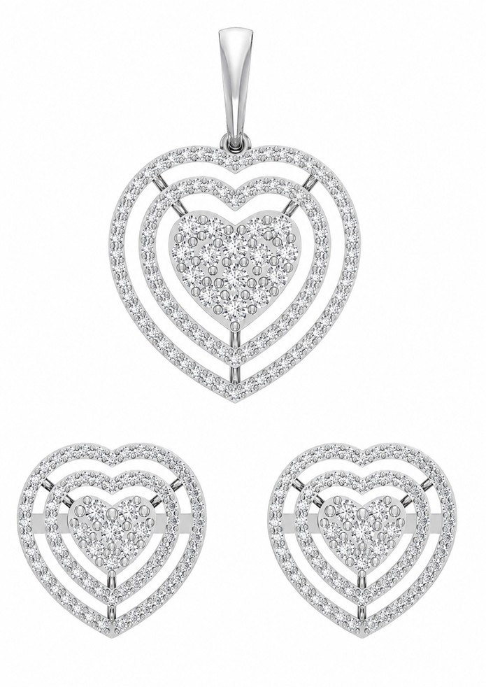 2.05 TCW Lab Grown Diamond Pendant Sets in 14K & 18K Gold | PS0261