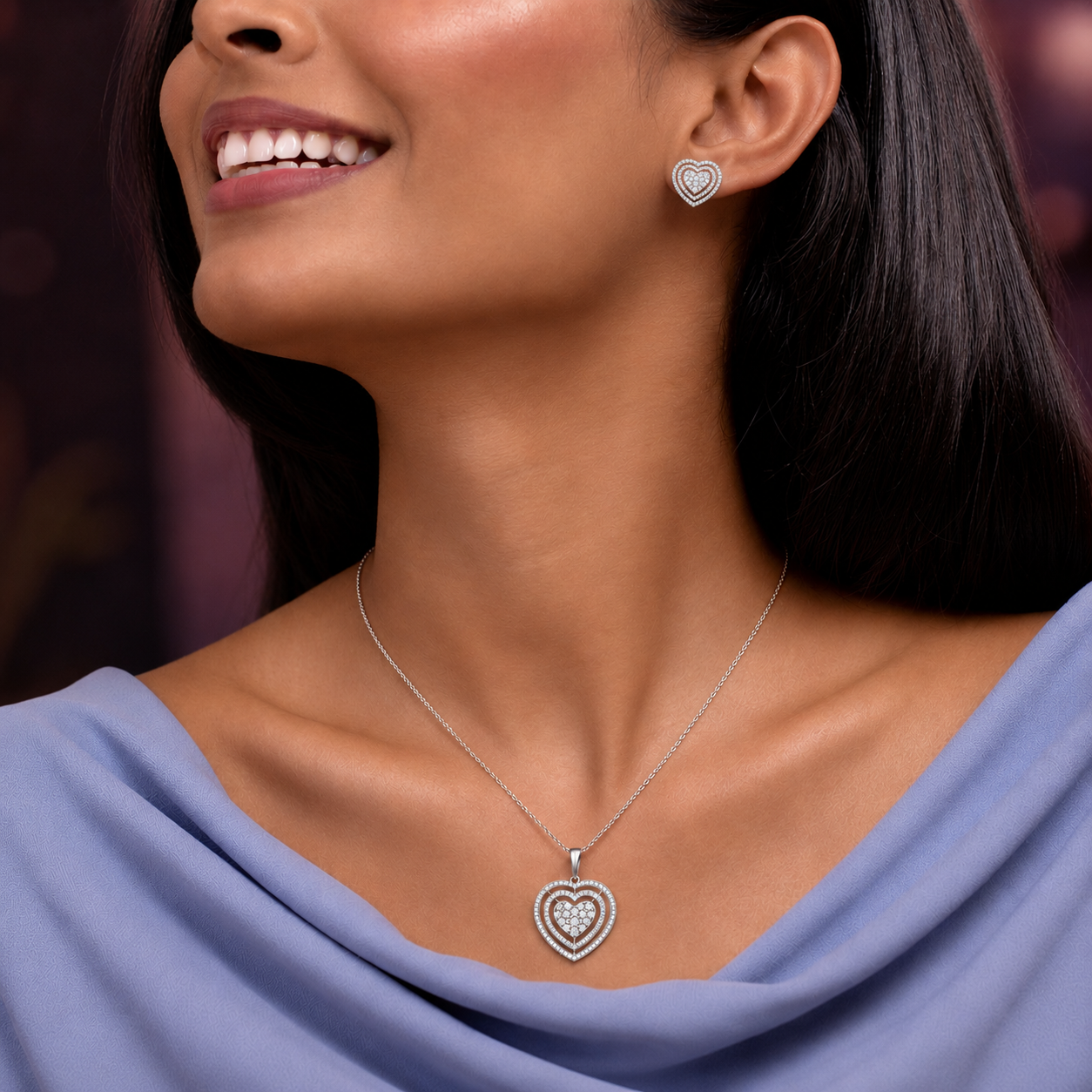 2.05 TCW Lab Grown Diamond Pendant Sets in 14K & 18K Gold | PS0261