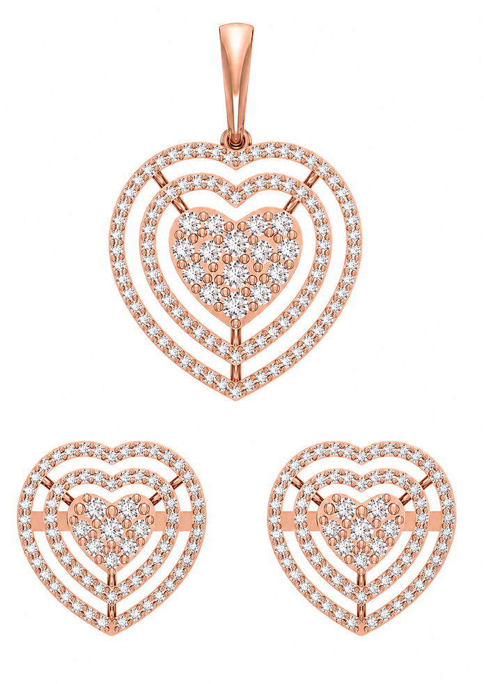 2.05 TCW Lab Grown Diamond Pendant Sets in 14K & 18K Gold | PS0261