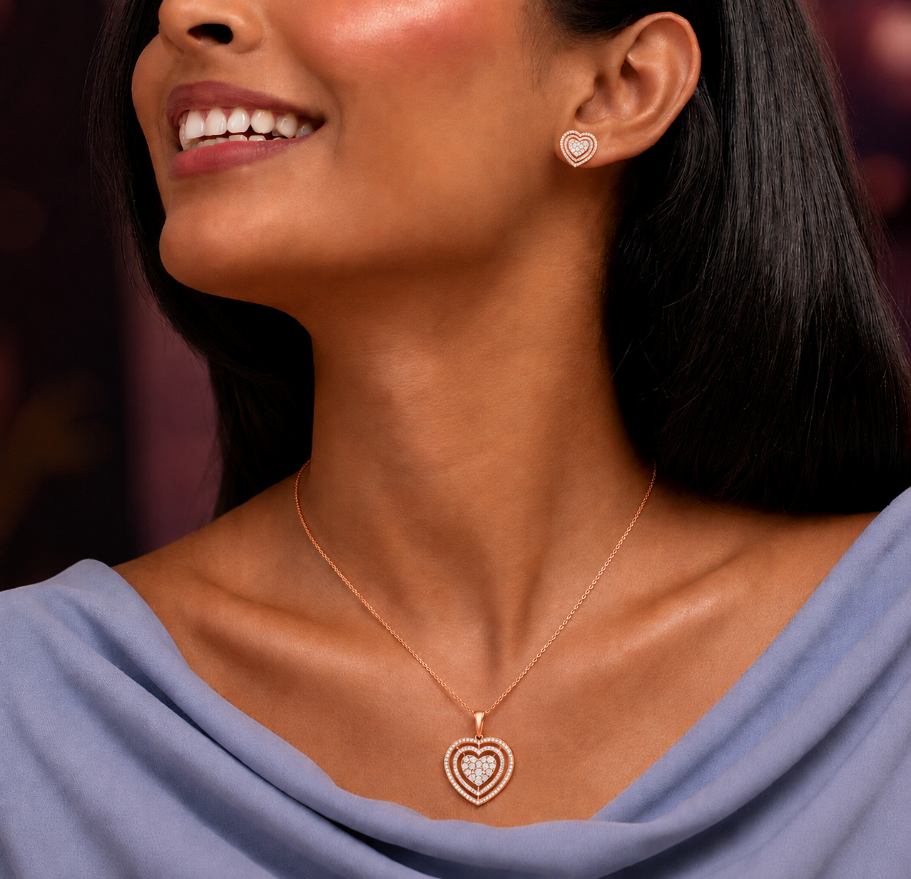 2.05 TCW Lab Grown Diamond Pendant Sets in 14K & 18K Gold | PS0261
