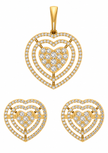 2.05 TCW Lab Grown Diamond Pendant Sets in 14K & 18K Gold | PS0261