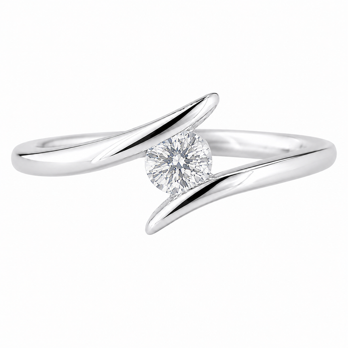 R00871 - 0.15 TCW Diamond Studded Gold Daily Were Rings