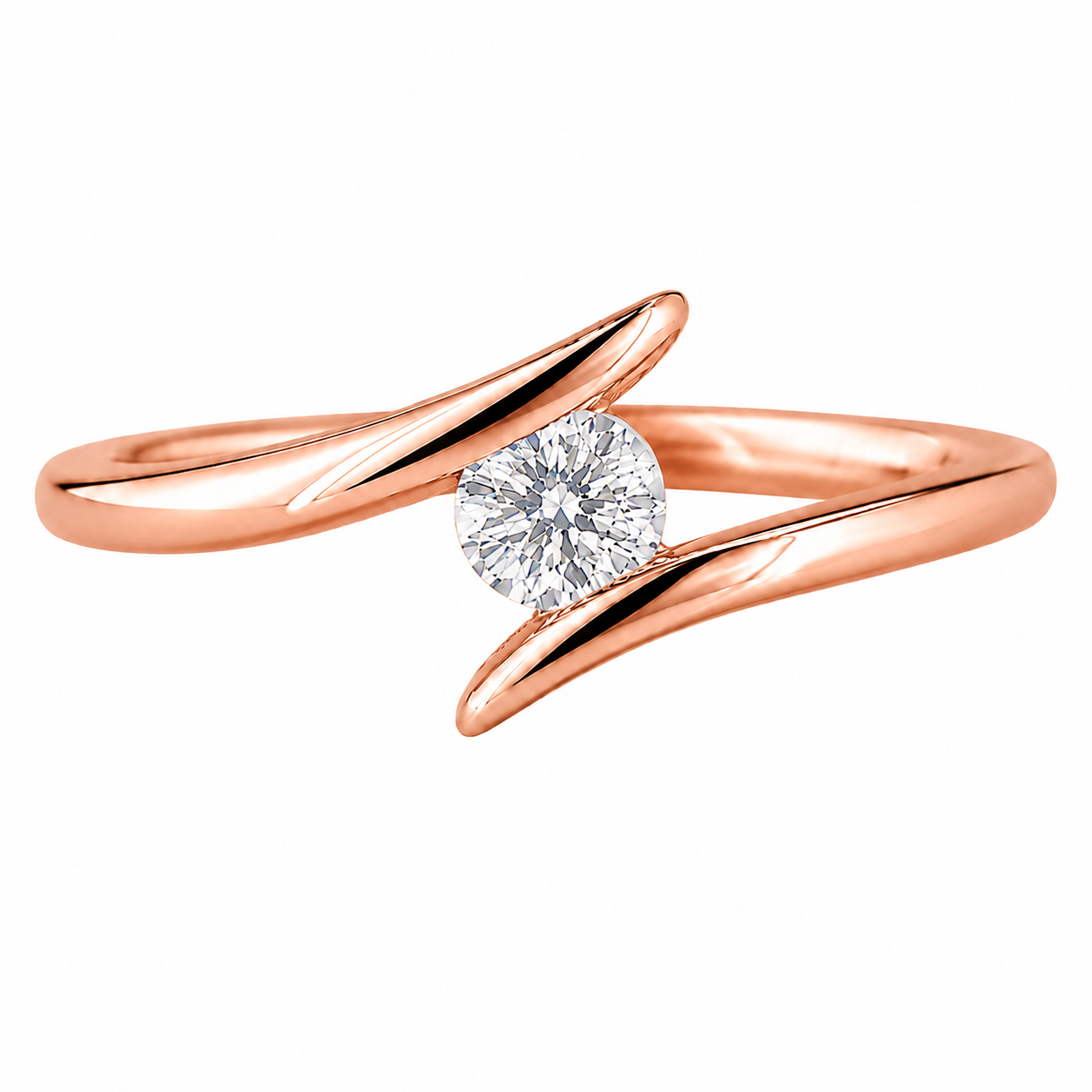 R00871 - 0.15 TCW Diamond Studded Gold Daily Were Rings