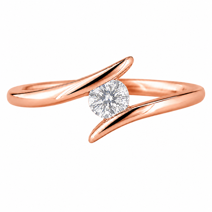 R00871 - 0.15 TCW Diamond Studded Gold Daily Were Rings