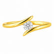 R00871 - 0.15 TCW Diamond Studded Gold Daily Were Rings