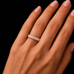 R03050 - 1.05 TCW Diamond Studded Gold Daily Were Rings