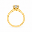 R03066 - 0.95 TCW Diamond Studded Gold Solitaire Ring