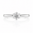 R03066 - 0.95 TCW Diamond Studded Gold Solitaire Ring