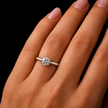R03066 - 0.95 TCW Diamond Studded Gold Solitaire Ring