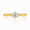 R03066 - 0.95 TCW Diamond Studded Gold Solitaire Ring