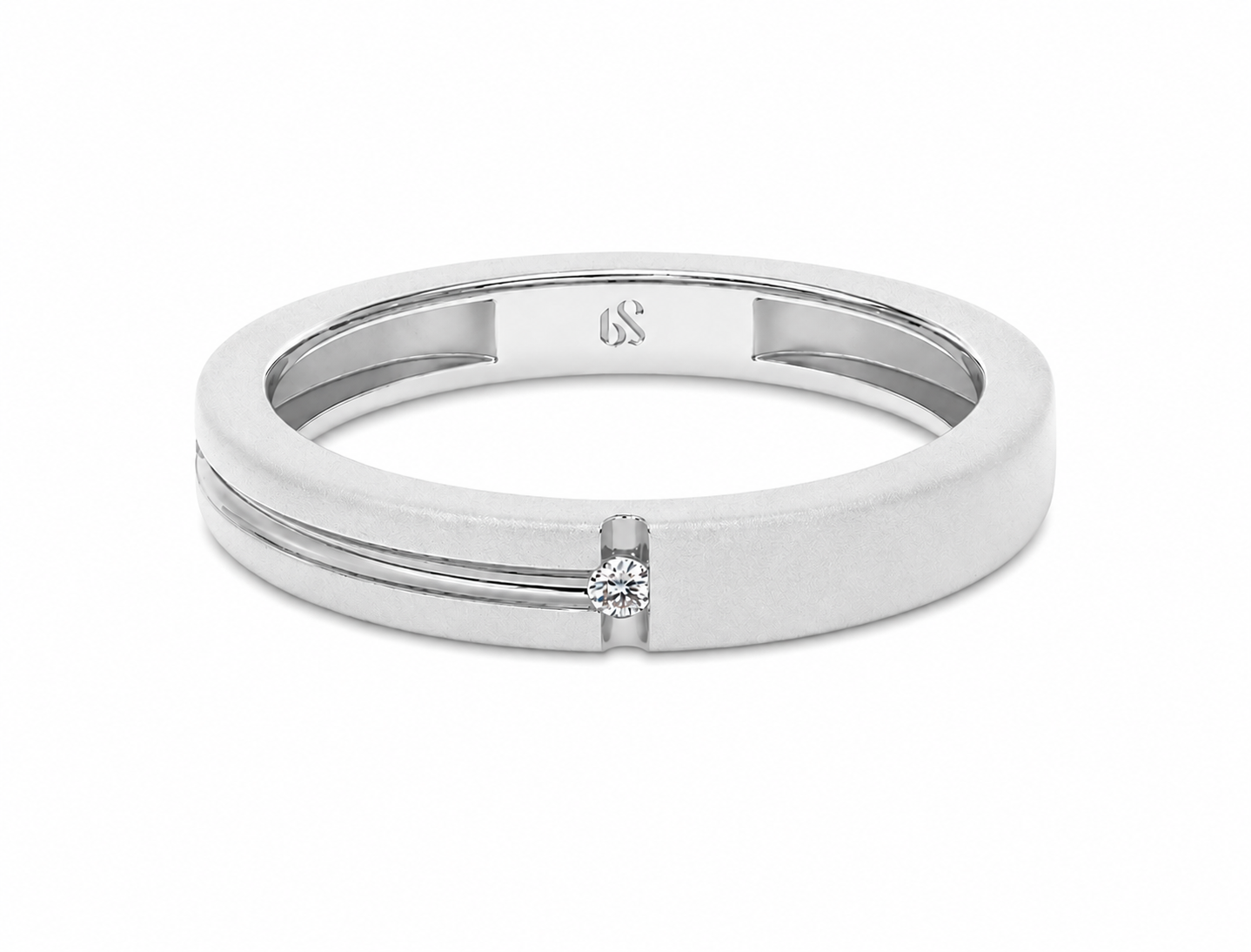 0.05 CTW Lab Grown Diamond Studded in 10K, 14K & 18K Gold Wedding Bands | R03135
