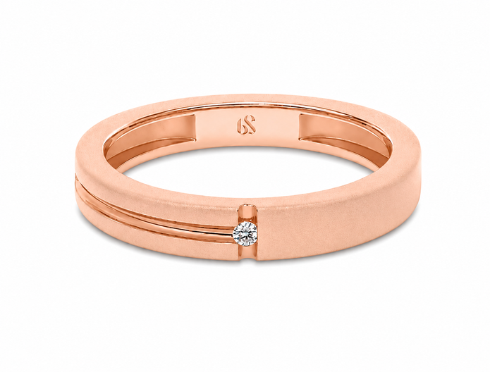 0.05 CTW Lab Grown Diamond Studded in 10K, 14K & 18K Gold Wedding Bands | R03135