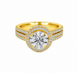 R03143 - 1.30 TCW Diamond Studded Gold Engagement Rings