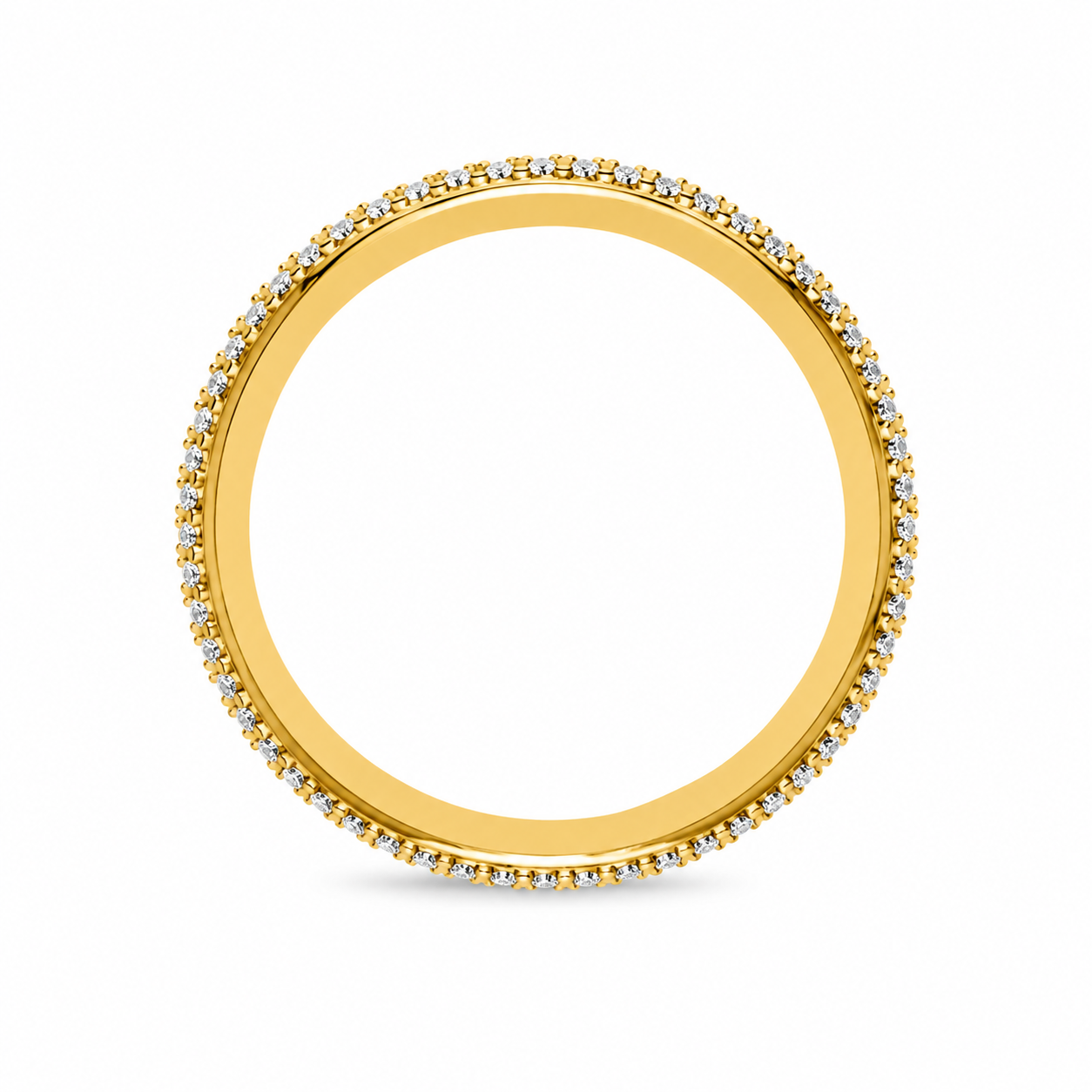 1.90 TCW Lab Grown Diamond Studded in 10K, 14K & 18K Gold Wedding Bands | R03152