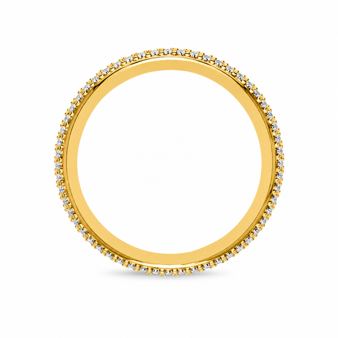 1.90 TCW Lab Grown Diamond Studded in 10K, 14K & 18K Gold Wedding Bands | R03152