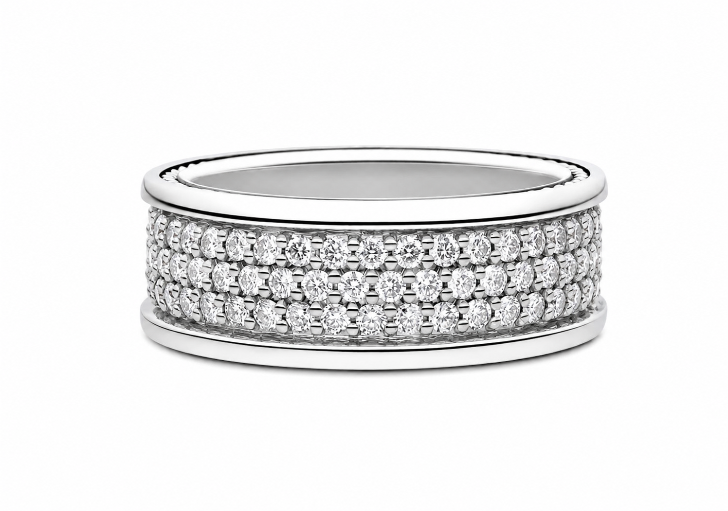 1.90 TCW Lab Grown Diamond Studded in 10K, 14K & 18K Gold Wedding Bands | R03152
