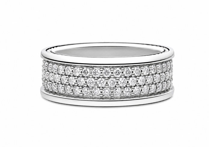 1.90 TCW Lab Grown Diamond Studded in 10K, 14K & 18K Gold Wedding Bands | R03152