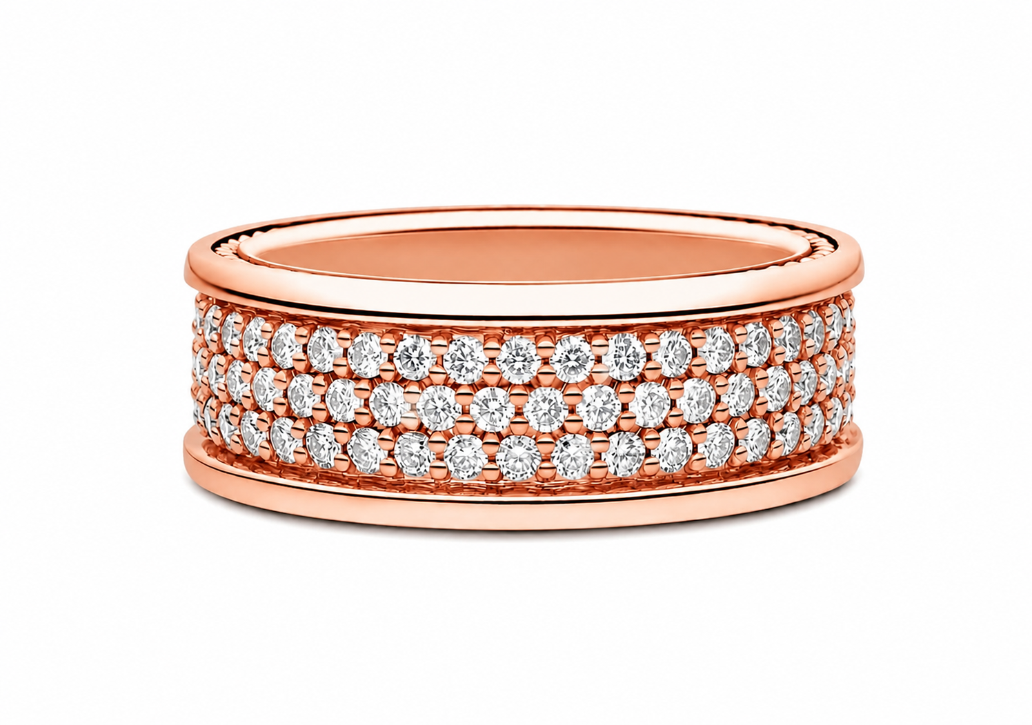 1.90 TCW Lab Grown Diamond Studded in 10K, 14K & 18K Gold Wedding Bands | R03152