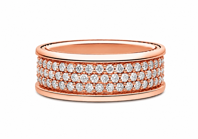 1.90 TCW Lab Grown Diamond Studded in 10K, 14K & 18K Gold Wedding Bands | R03152
