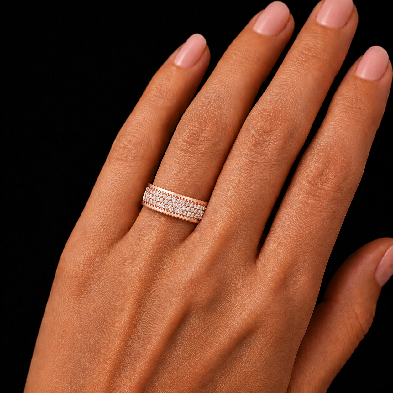 1.90 TCW Lab Grown Diamond Studded in 10K, 14K & 18K Gold Wedding Bands | R03152